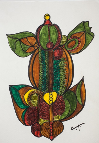 Obra de Conchita Brennand sobre a natureza do seu imaginário