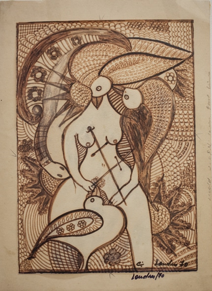 Obra de Conchita Brennand com traços de sensualidade, natureza e imaginário