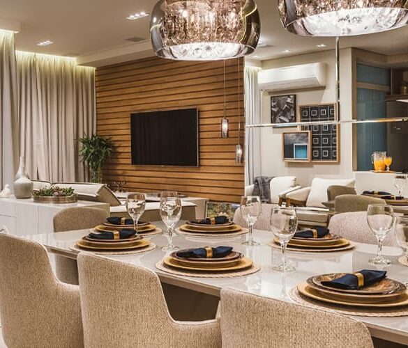 O ambiente de 85m² faz uso de décor elegante com foco na integração destaque revistaSIM HRC4850 585x500 - O ambiente de 85m² faz uso de décor elegante com foco na integração