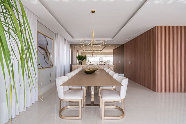 revistaSIM Arquitetura Spaco Interior Sala de Jantar Foto Kadu Lopes - Confira o apartamento duplex, um projeto clean e moderno
